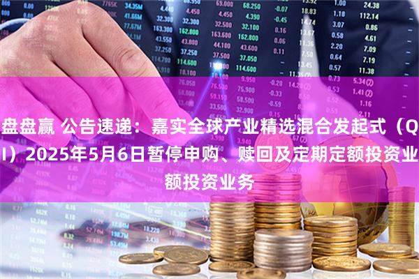 盘盘赢 公告速递：嘉实全球产业精选混合发起式（QDII）2025年5月6日暂停申购、赎回及定期定额投资业务
